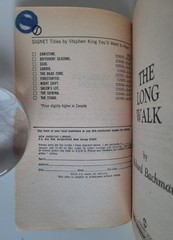 1979 THE LONG WALK STEPHEN KING SIGNET PAPERBACK RICHARD BACHMAN 1ST EDITION 3RD