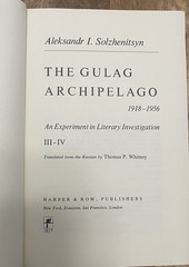 The Gulag Archipelago Complete 3 Vol Set 1st Edition Harper & Row Solzhenitsyn
