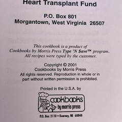Morgantown WV cook book cookbook 2001 community spiral 104 pages of recipes