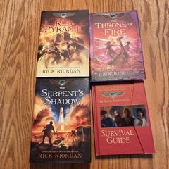 4 Hardcover The Kane Chronicles Books Complete Set 1-3 & Survival Guide