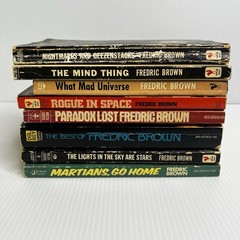 Fredric Brown Vintage Paperback Book Lot 1950s, 60s, 80s Sci Fi