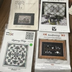 Lot 13 Vtg Counted Cross Stitch Patterns Booklets Needlepoint 2000s 1990s
