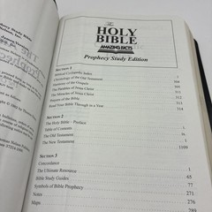 USED Prophecy Study Bible (2008 Black Leathersoft) – Amazing Facts Commentary