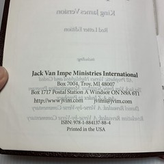 The Jack Van Impe Prophecy Bible, KJV Red Letter Limited Special Edition Leather