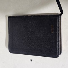 ESV New Testament, Psalms Proverbs Black Genuine Leather Pocket Size read desc.