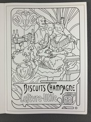 Alphonse Mucha Coloring Book Lot Of 12 Pages Clean Watercolor Pages