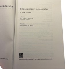Contemporary Philosophy Volume 4 Philosophy of Mind Fløistad 1983 Nijhoff