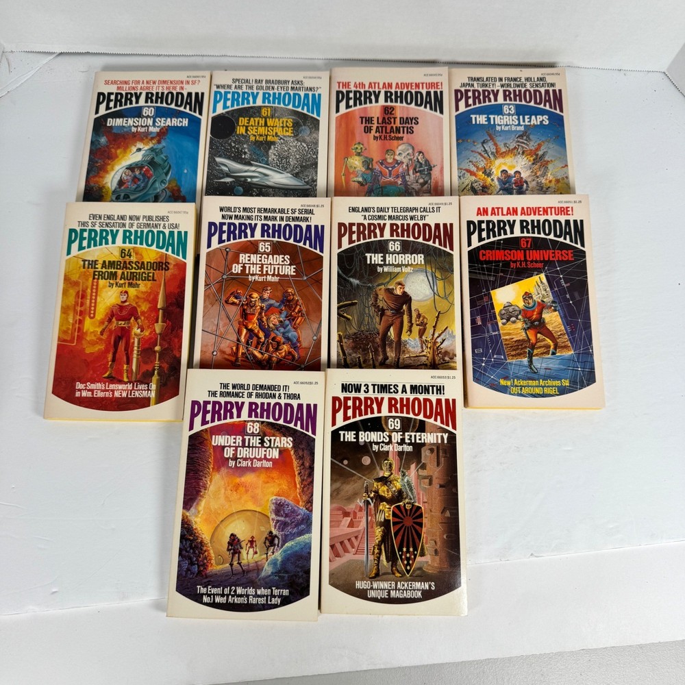 Perry Rhodan Lot #60-69 First Printings Ace Sci-Fi Paperbacks Vintage