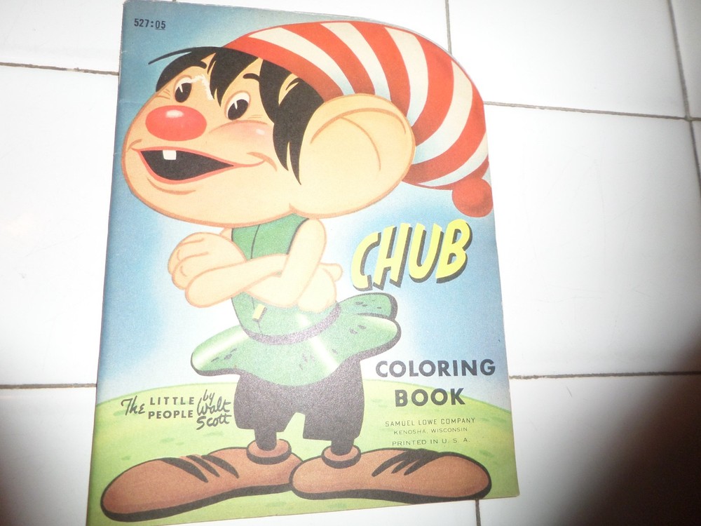 Chub Coloring Book, The Little People,1953(VINTAGE Softcover/Unused)