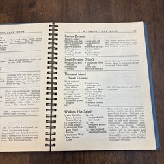 Cookbook 1938 J.R. Watkins Blue Wire Bound Interesting Recipes Vtg 288 Pages