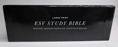 ESV Large Print Brown/Cordovan TruTone Portfolio Design STUDY BIBLE NEW IN BOX