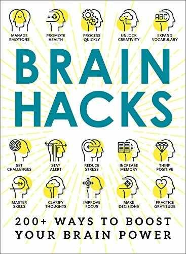 Brain Hacks: 200+ Ways to Boost Your – Paperback, by Adams Media – Very Good q