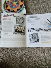 3 Zentangle Coloring Work books. 2 Sketch Books, 30 Color Dual Brush Pens
