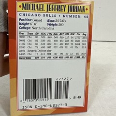 HOF MICHAEL JORDAN 1995 PREMIUM EDITION 44 PAGE 2.5 IN. BY 4 IN. BOOKLET #1