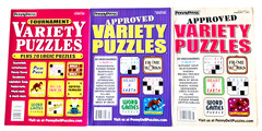 NEW Lot of 3 Penny Press Dell Approved Tournament Variety Puzzles Books