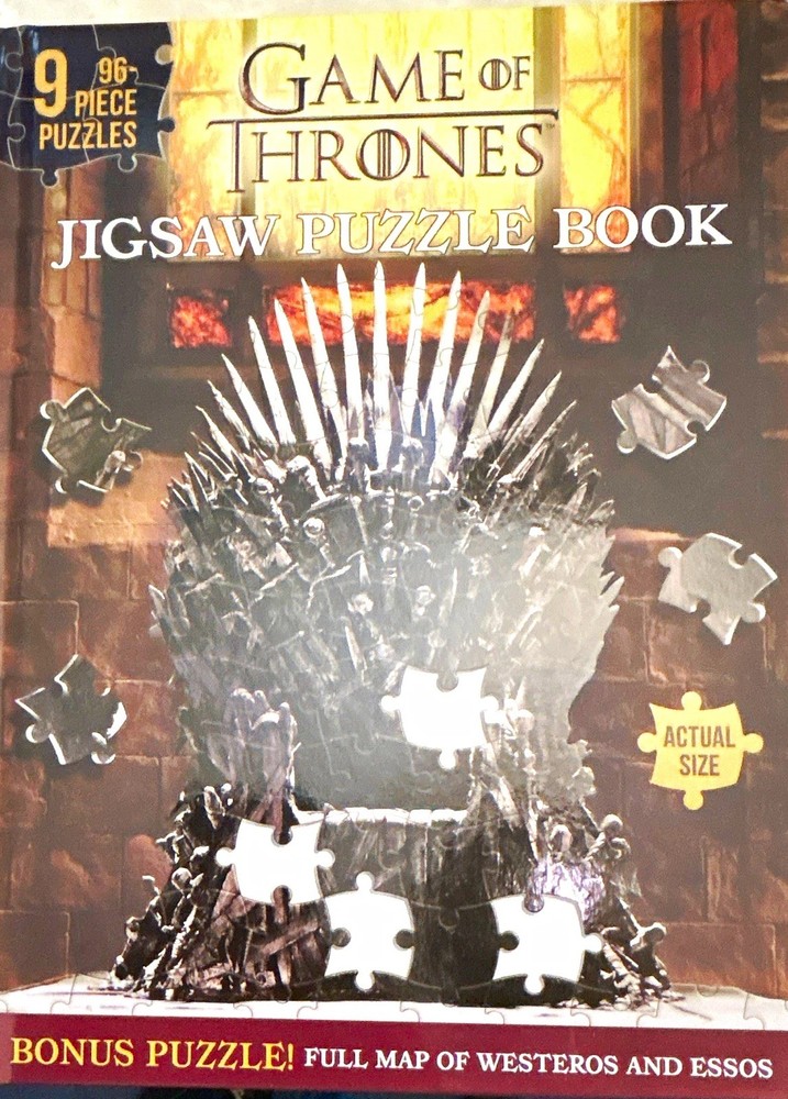 Thunder Bay Press Game of Thrones Jigsaw Puzzle Book 96-Piece + Bonus Map