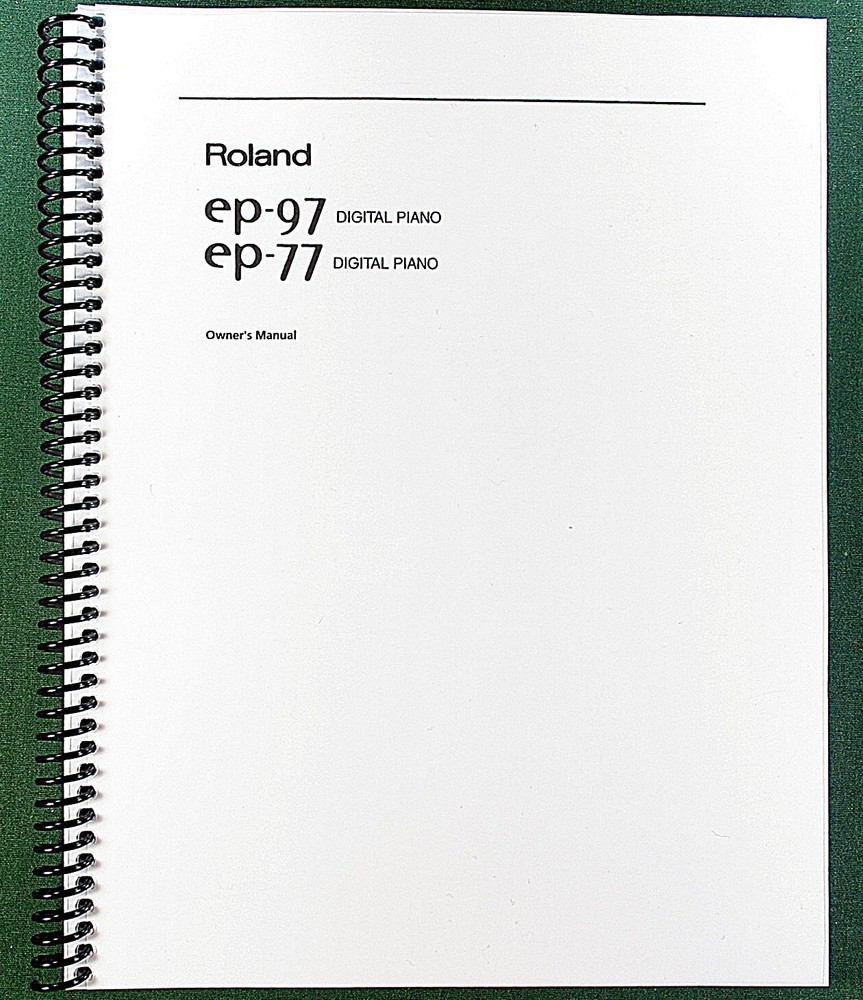 Roland EP-97 EP-77 Owner’s Instruction Manual: 28 Pages & Protective Covers!
