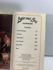 VTG Light & Easy Cookbook Recipe Healthy Eating 334 Page Hardcover 1992