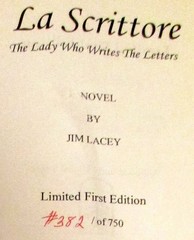 2004 La Scrittore:The Lady Who Writes The Letters by Jim Lacy SIGNED TPB 382/750