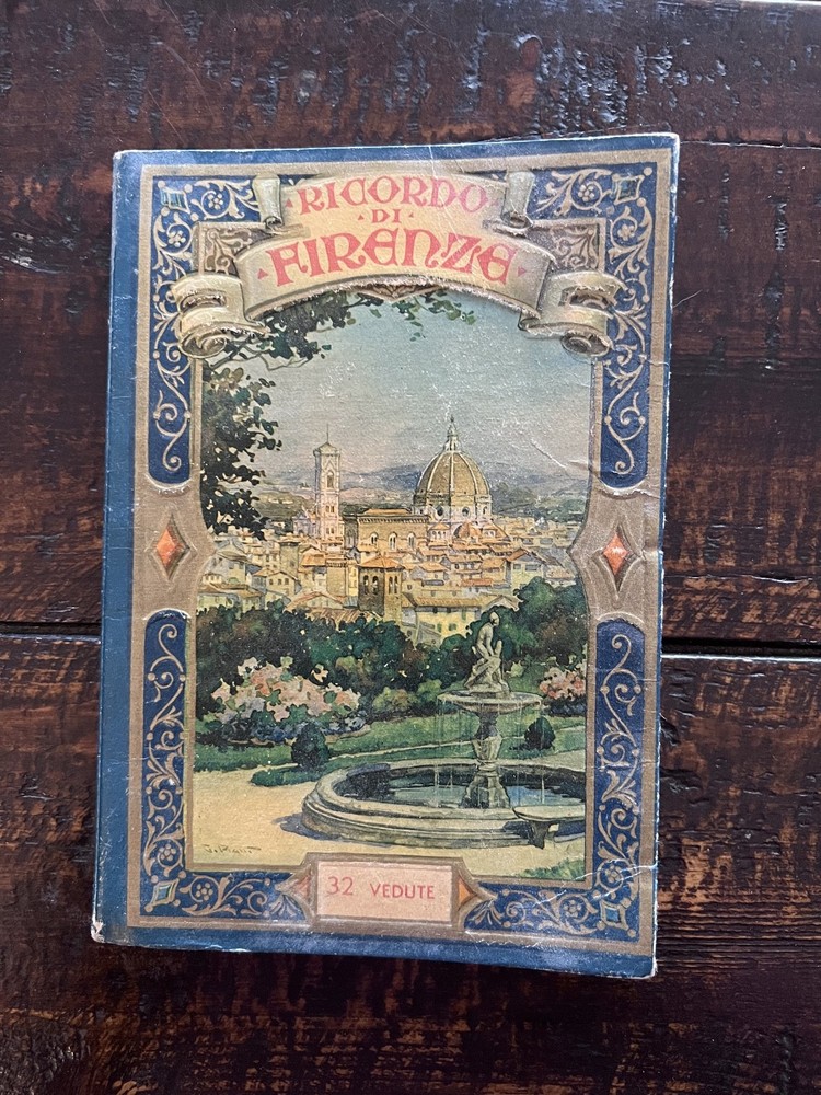 1920s Ricordo di Firenze 32 Verdute – Florence Italy Vintage Picture Book