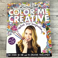 Color Me Creative Kristina Webb 2015 First Edition Softcover Art Challenge Book