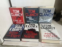 Tom Clancy lot 10 Books Hardcover Dust Jacket Mixed Titles & Years