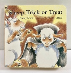 Sheep Trick or Treat by Nancy Shaw E. 1997 Halloween Board Book 5” X 5” 26 Pages