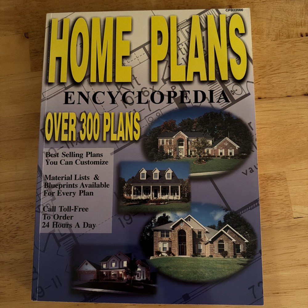 Vintage 1999 Home Plans Encyclopedia Paperback Book Menards CPB22000
