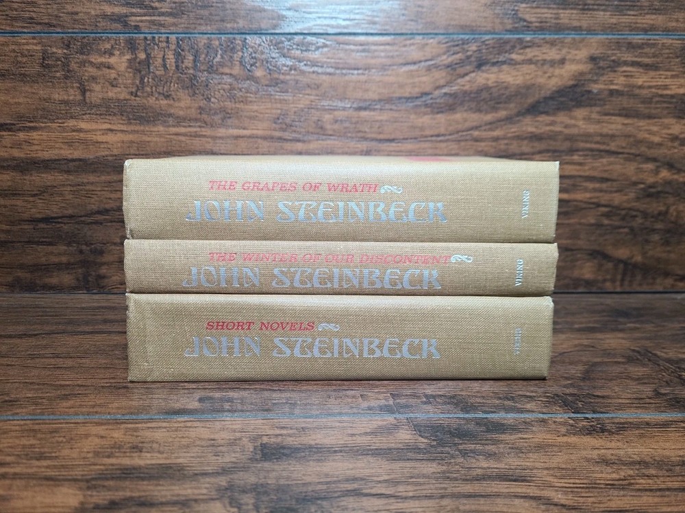 Vintage John Steinbeck set of 3 1960’s Hardcover Viking Press Books