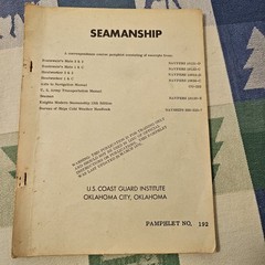 Vintage U. S. Coast Guard Institute Pamphlet On Seamanship 1976