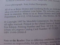 Better Homes and Gardens Step-by-Step Masonry and Concrete Paperback 112 Pages