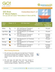 ACCUQUILT GO QUBE 8″ Block Patterns Manual – LOOP FASTENED – TOUGH JACKET