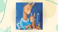 Llama Red Pajama 7.7in, Multicolor