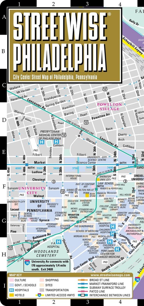 Streetwise Philadelphia Map – Laminated City Center Street Map of Philadelph…