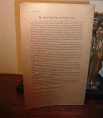 The New World, An Epic Poem, Frederick Turner (American culture in 2376 A.D.)