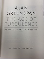THE AGE OF TURBULENCE Alan Greenspan Signed HC 2007