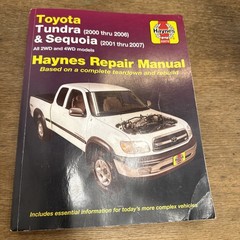 Toyota Tundra 2000 thru 2006 & Sequoia 2001 thru 2007 2WD & 4WD Haynes Repair-VG