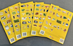 5 NEW Sticker Fun fairytale books 75 Reusable Stickers Bambi Jack Cinderella ETC
