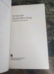 VTG 1983 SONGS THE DEAD MEN SING GEORGE R.R. MARTIN SPHERE PAPERBACK BOOK GOT