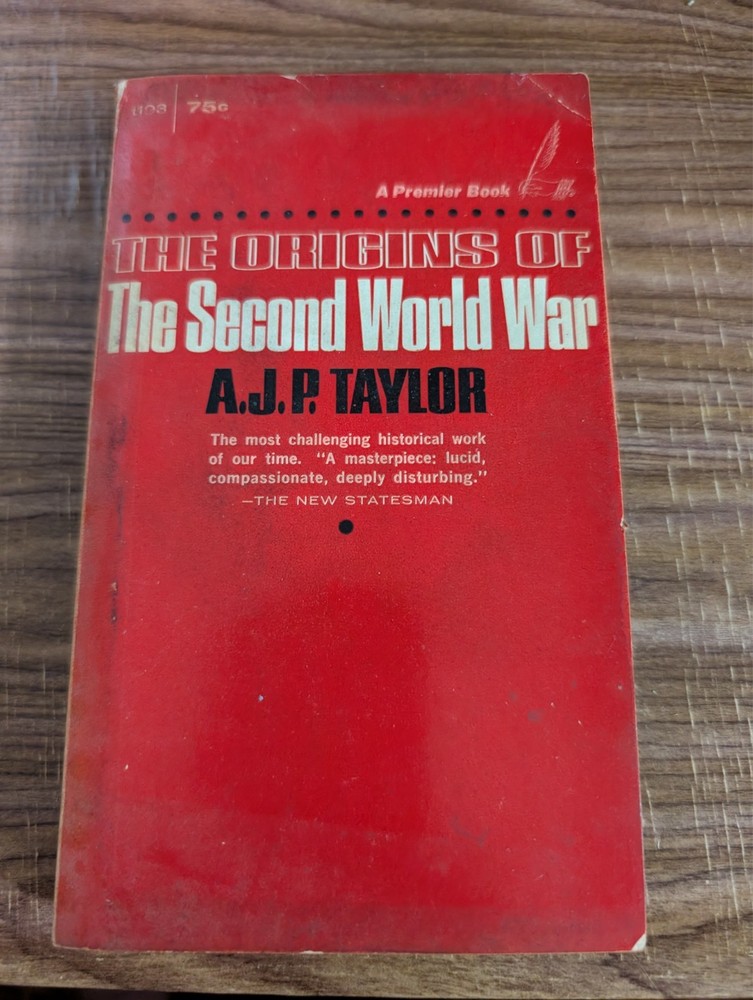 The Origins Of The Second World War – A.J.P. Taylor (1963, Paperback)