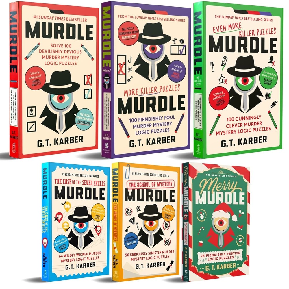Murdle Puzzle Series 6 Books Set By G. T. Karber Murdle, Killer Marry Murdle