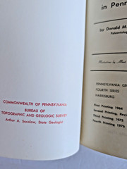 Fossil Collecting in Pennsylvania by Donald M. Hoskins 4th Printing 1976 w/ Map