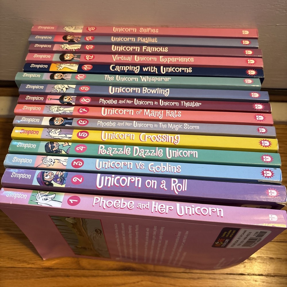 LOT OF 15Phoebe And Her Unicorn Books 1-15 Dana Simpson Andrews McMeel Publishi