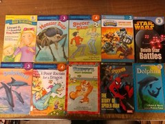 Lot of 10 Level 3 4 5~RL~Ready to-I Can Read-Step into Reading-Learn Books MIX