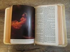 Holy Bible Vintage National Bible Press KJV White Cover with Gold Trim 1950’s