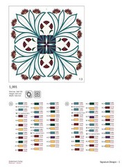 Husqvarna Viking Designer Epic 3 Design Sampler Book: 287 Color Pgs Wire Binding