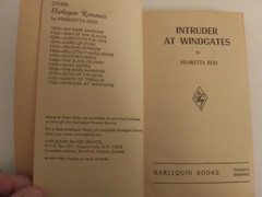 Intruder At Windgates by Henrietta Reid 1973 Harlequin Romance #1720 PB 1st Ed