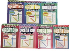 LOT 7 New Large Print GREAT BIG Word-Finds Word Search Kappa Free Shipping NEW