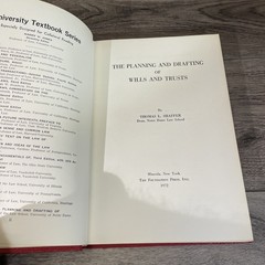 Planning And Drafting Of Wills And Trusts 1st Ed University Textbook Series 1972