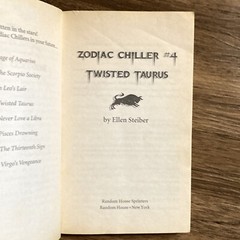 Zodiac Chillers : Twisted Taurus – Ellen Steiber (1st edition) Sprinter, 1995